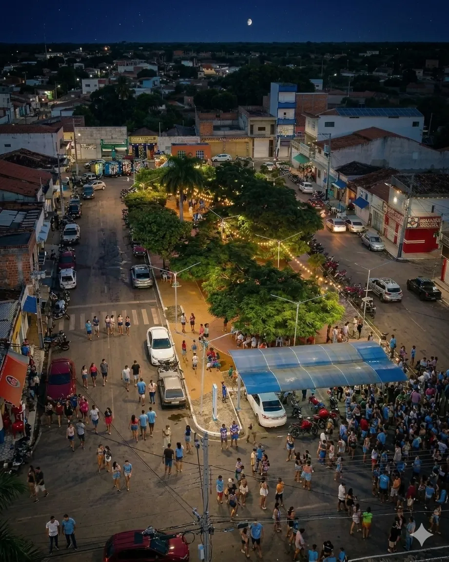 Vista da Cidade de Presidente Dutra - Bahia. Imagem criada com nano banana 2 / gemini